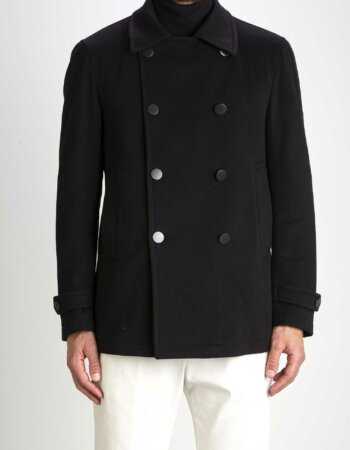 TAGLIATORE-PEACOAT MISTO CASHMERE-TAMONACOF350001 NERO