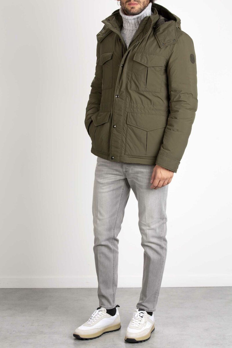 WOOLRICH-ALEUTIAN FIELD JACKET-WLWOOU0855MRUT3077 GREEN