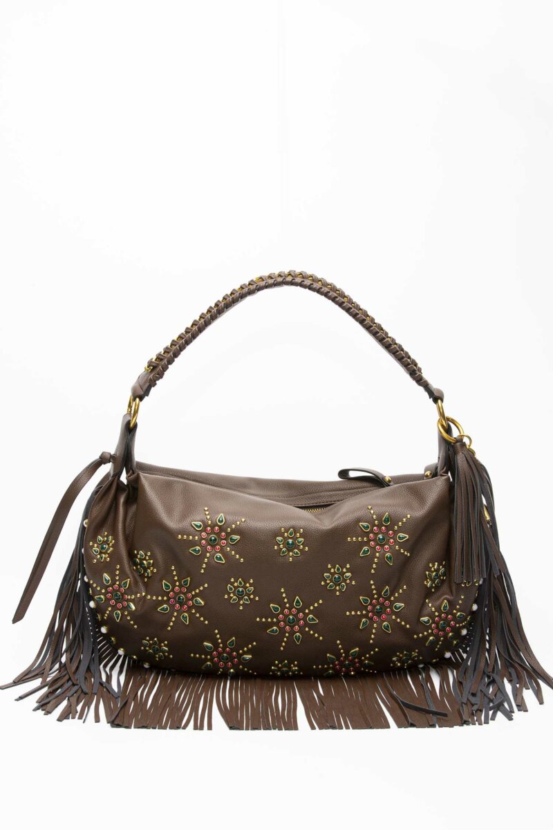 LA CARRIE-BORSA FRINGES STAR MOON-LCMTS202SY BROWN