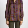 MARELLA-BLUSA RASO SHINY STAMPA GEOMETRICA-MAAGILE VIOLA