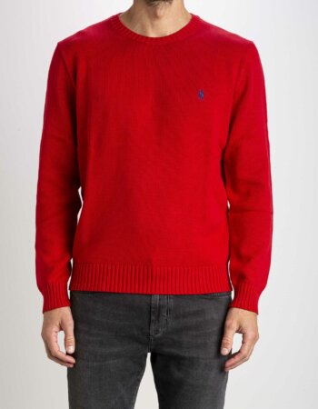 RALPH LAUREN-MAGLIA GIRO 100% COTONE-RL810846A2 RED