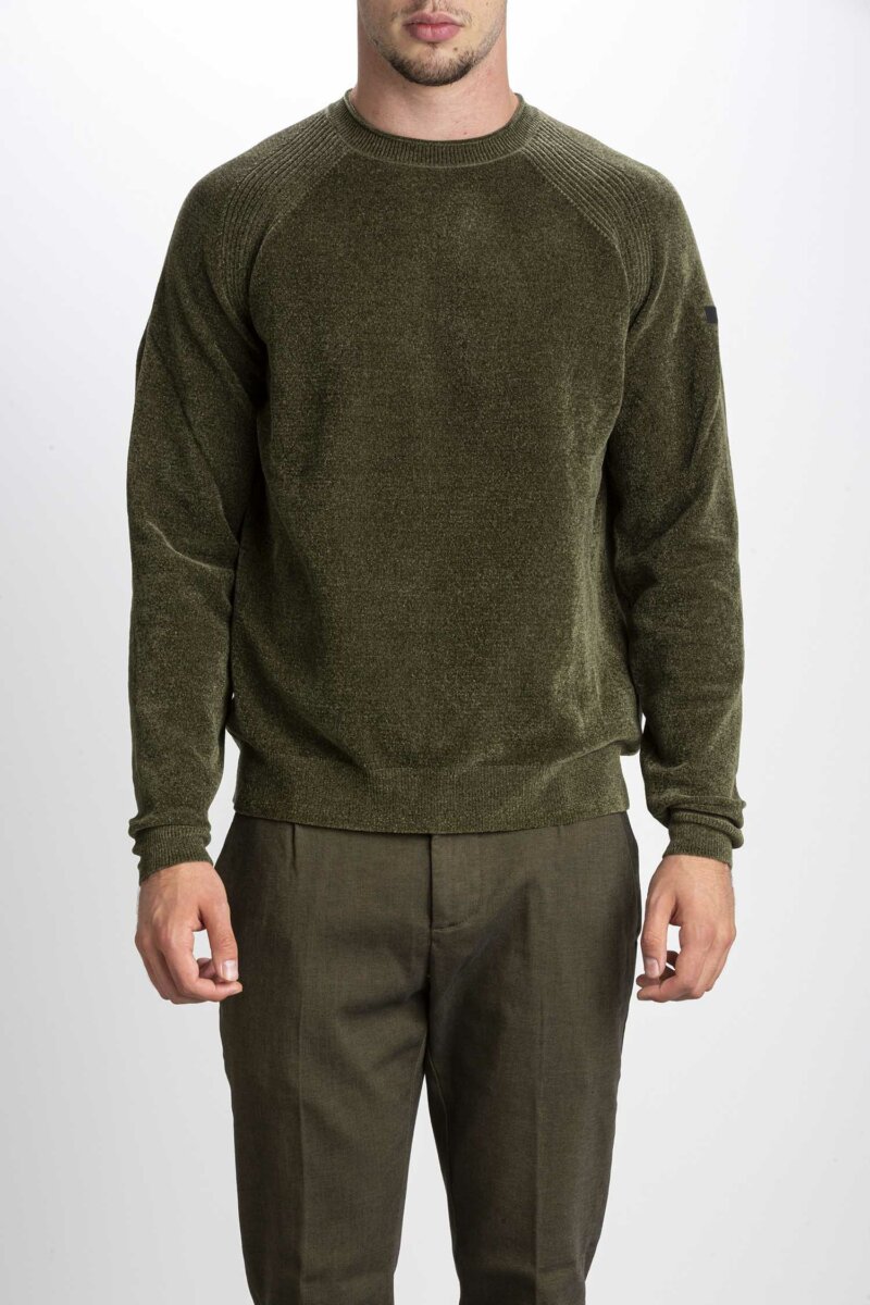 RRD-MAGLIA VELVET ROUND UOMO-RRDW22081 VERDE