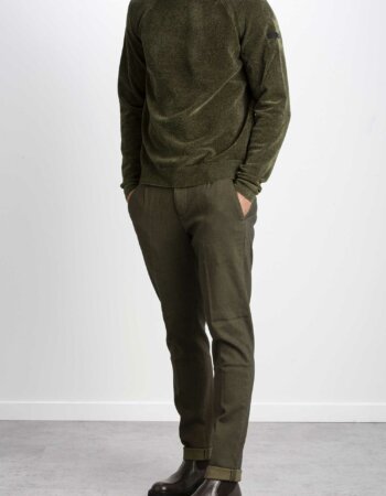 RRD-MAGLIA VELVET ROUND UOMO-RRDW22081 VERDE