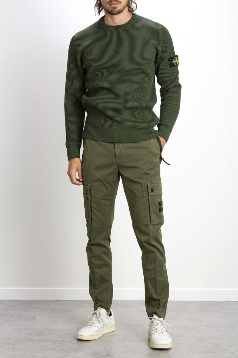 STONE ISLAND-PANTALONE KARGO-ST303L1 OLIVA