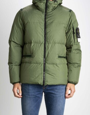 STONE ISLAND-PIUMINO CRINKLE REPS-ST40223A2 OLIVA