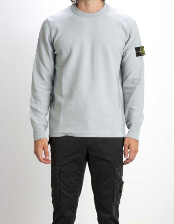 STONE ISLAND-MAGLIA GIRO MERINOS STRECH-ST526A1 PERLA