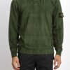 STONE ISLAND-MAGLIA GIRO TRATTAMENTO MANUALE-ST537T3 VERDE