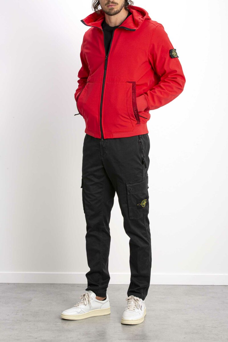 STONE ISLAND-GIUBB. SOFT SHELL MICRO PILE-STQ0122 ROSSO