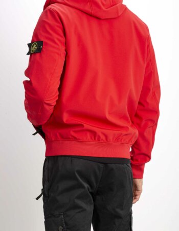 STONE ISLAND-GIUBB. SOFT SHELL MICRO PILE-STQ0122 ROSSO