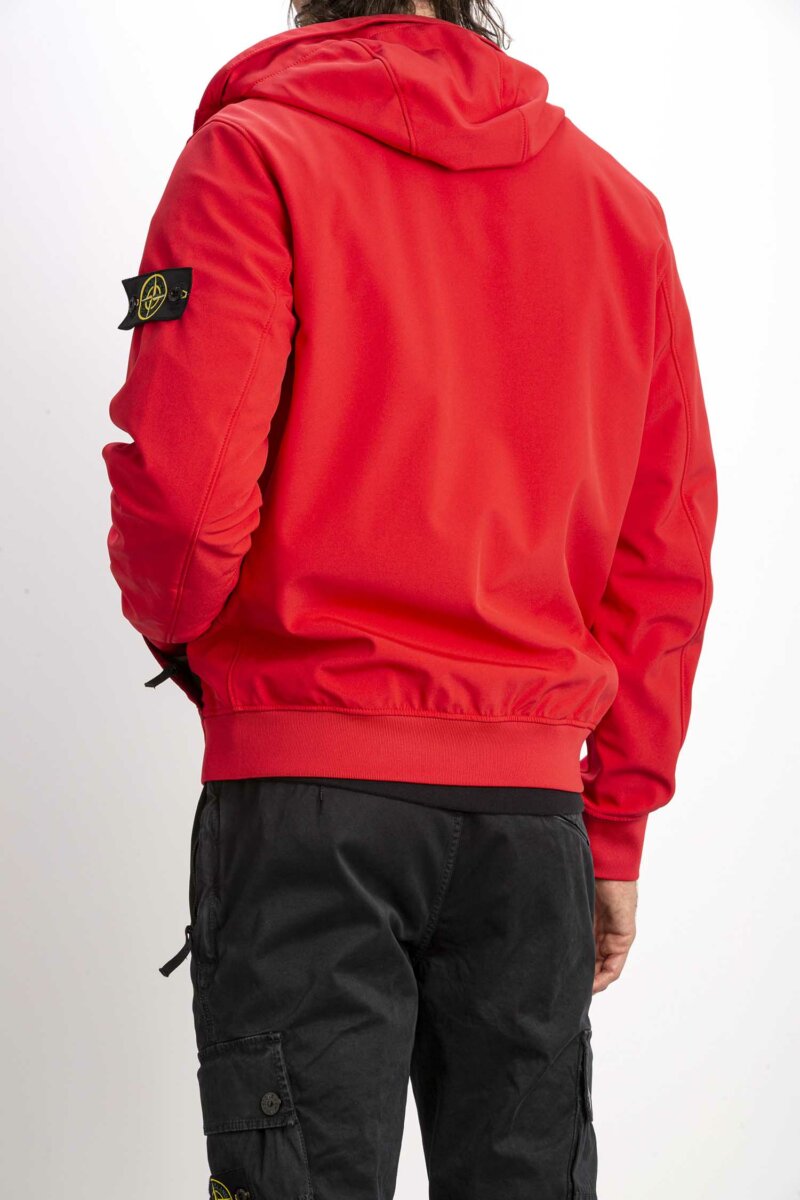 STONE ISLAND-GIUBB. SOFT SHELL MICRO PILE-STQ0122 ROSSO