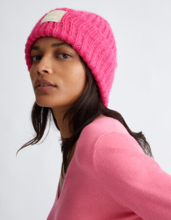 LIU JO-CAPPELLO MAGLIA TAG-LJ2F3007M0300 PINK