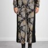 EMME MARELLA-PANTALONE LUNGO IN CREPE STRETCH STAMPATO-EMSIGMA NERO