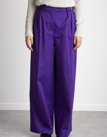 PATRIZIA PEPE-PANTALONE PALAZZO-PP1P2096A403 VIOLA