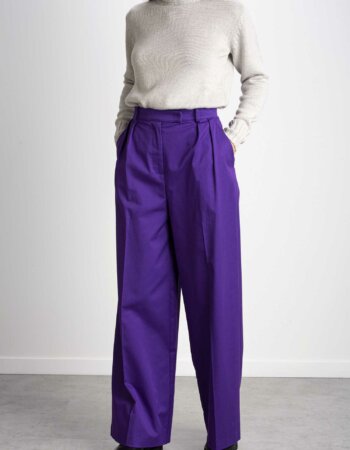 PATRIZIA PEPE-PANTALONE PALAZZO-PP1P2096A403 VIOLA