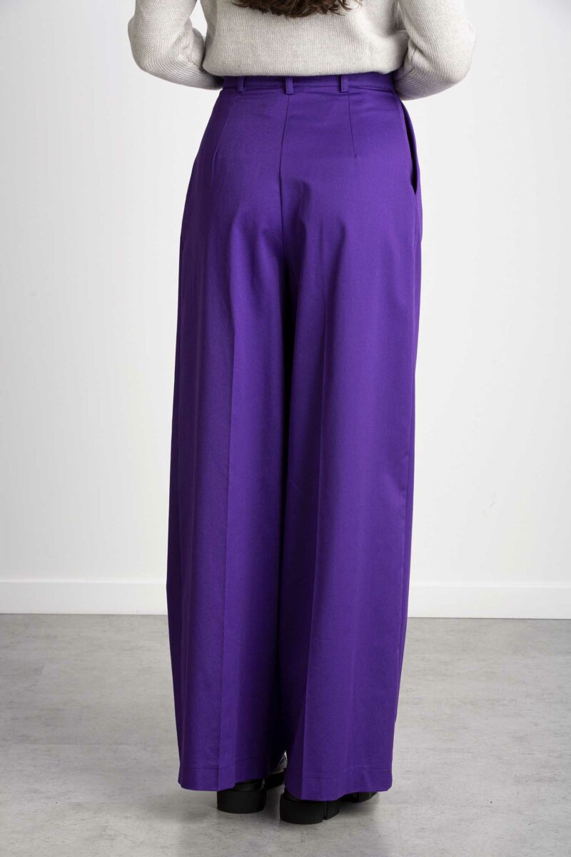 PATRIZIA PEPE-PANTALONE PALAZZO-PP1P2096A403 VIOLA