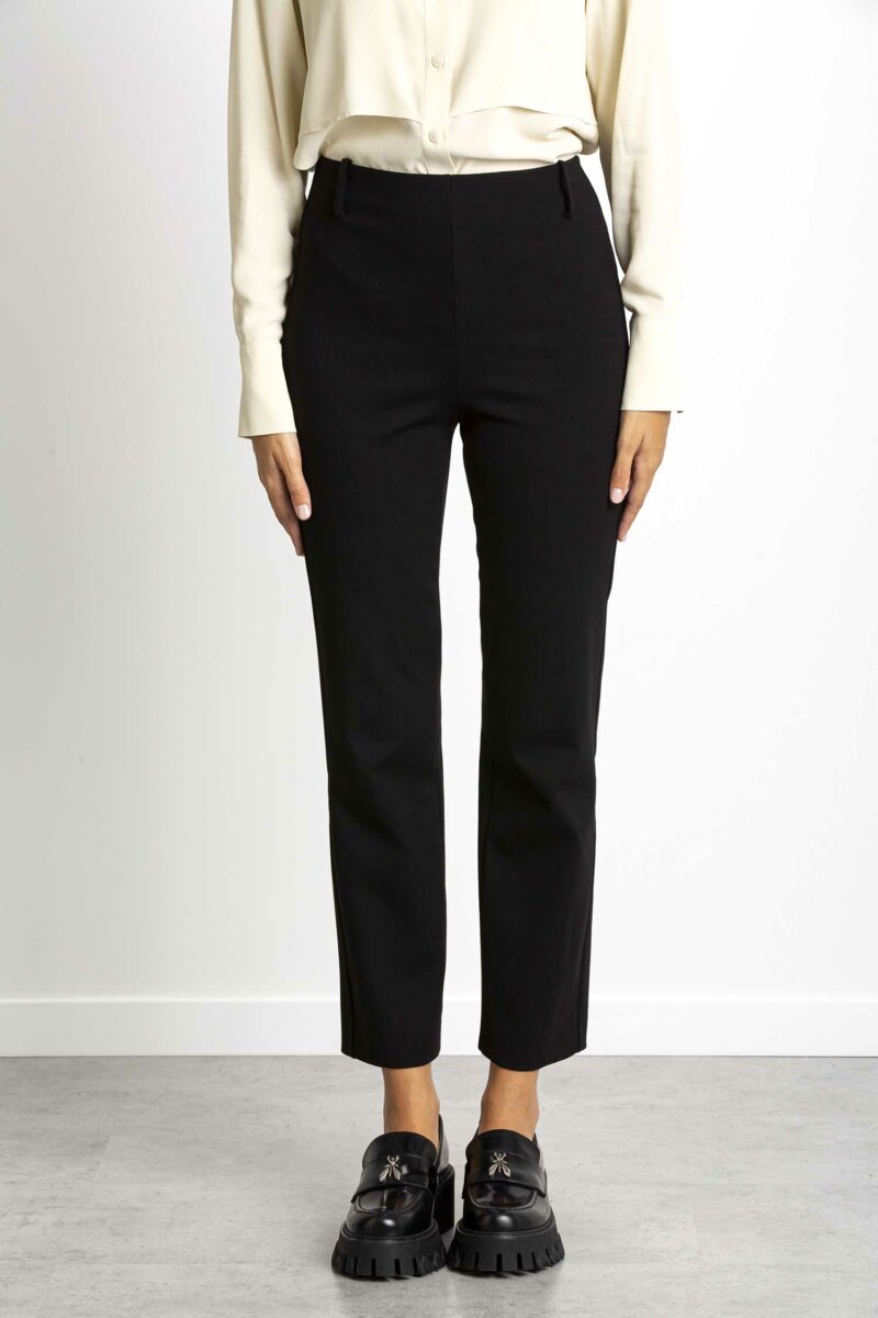 PATRIZIA PEPE-PANTALONE ESSENTIAL-PP2P1458A1DX NERO