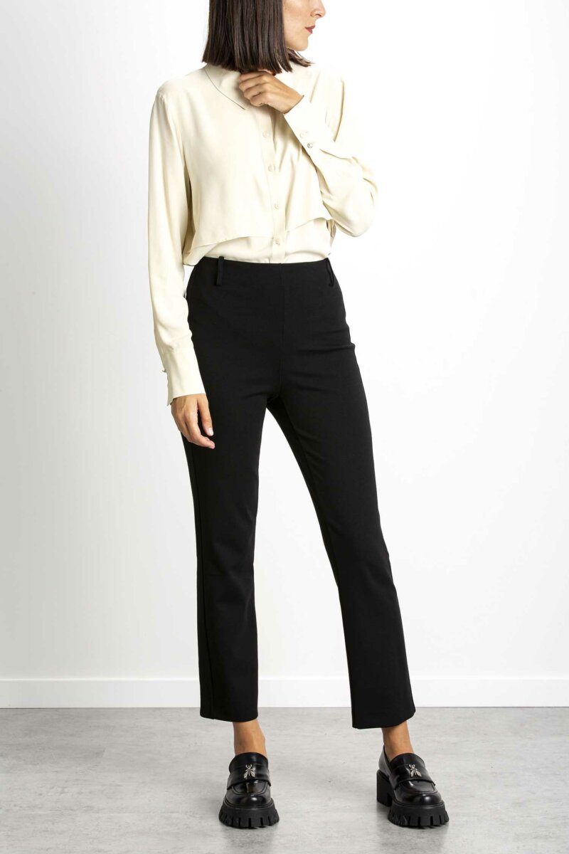 PATRIZIA PEPE-PANTALONE ESSENTIAL-PP2P1458A1DX NERO