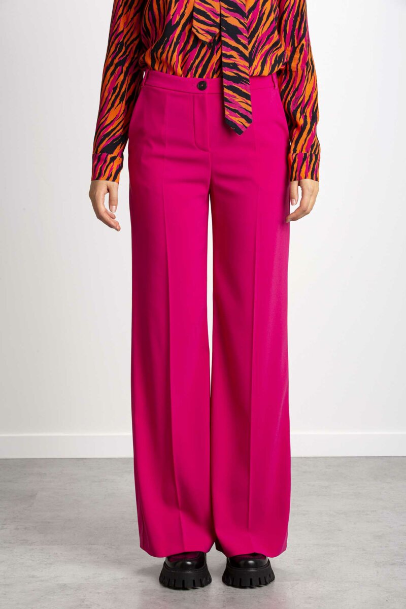 PATRIZIA PEPE-PANTALONE PALAZZO ESSENTIAL-PP2P1469A6F5 FUCHSIA