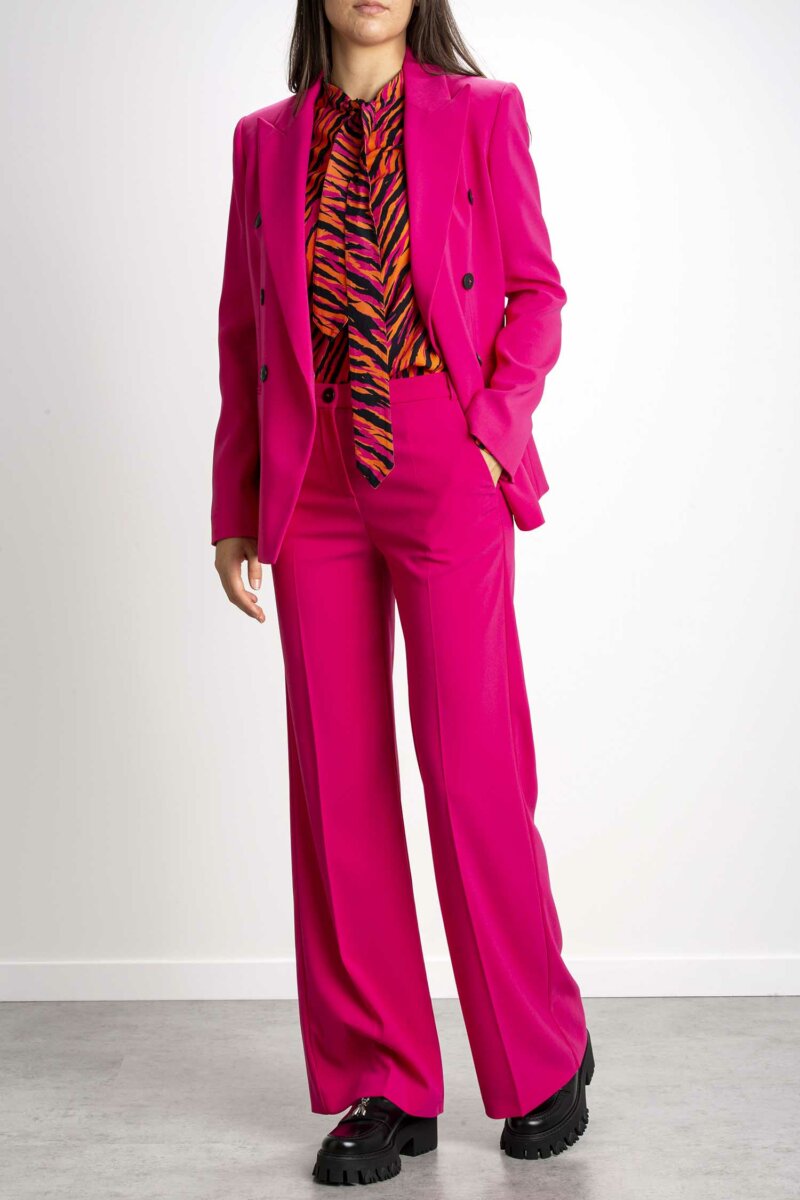 PATRIZIA PEPE-PANTALONE PALAZZO ESSENTIAL-PP2P1469A6F5 FUCHSIA