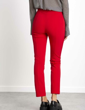 PATRIZIA PEPE-PANTALONE SLIM TESSUTO TECNICO-PP8P0463A110 ROSSO