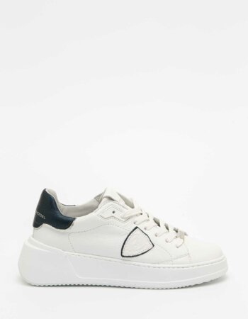 PHILIPPE MODEL-SCARPA TRES TEMPLE LOW WOMAN-PHBJLDWM02 BIANCONERO