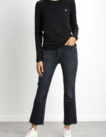 RALPH LAUREN-T-SHIRT GIRO DONNA M/LUNGA-RL847074 BLACK