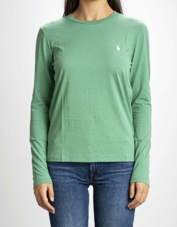 RALPH LAUREN-T-SHIRT GIRO DONNA M/LUNGA-RL847074 GREEN