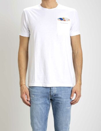 DANIELE ALESSANDRINI-T-SHIRT UOMO-ALM7584E8524300 BIANCO