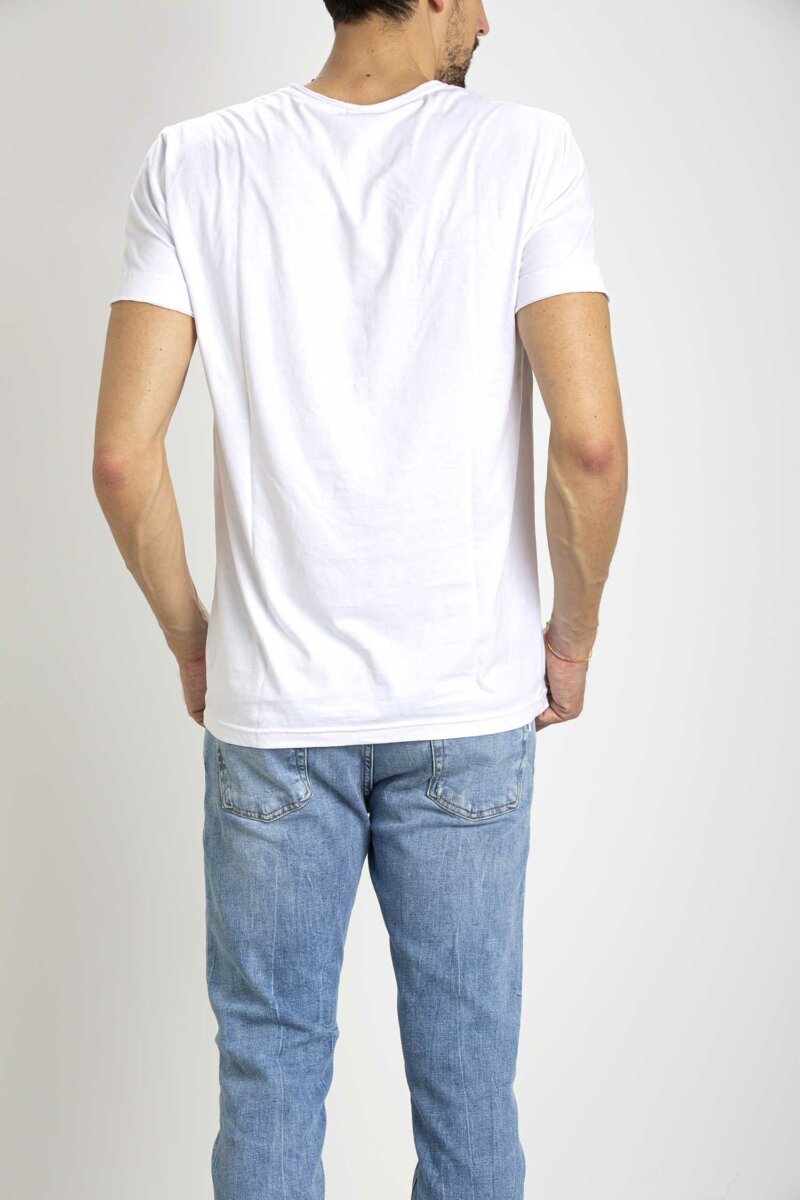 DANIELE ALESSANDRINI-T-SHIRT UOMO-ALM7584E8524300 BIANCO