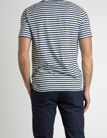 DANIELE ALESSANDRINI-MAGLIA RIGHE GIRO-ALM9410A644NO4300 BLU