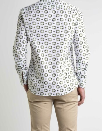BASTONCINO-CAMICIA FANTASIA COTONE-BASB2502164 VERDE
