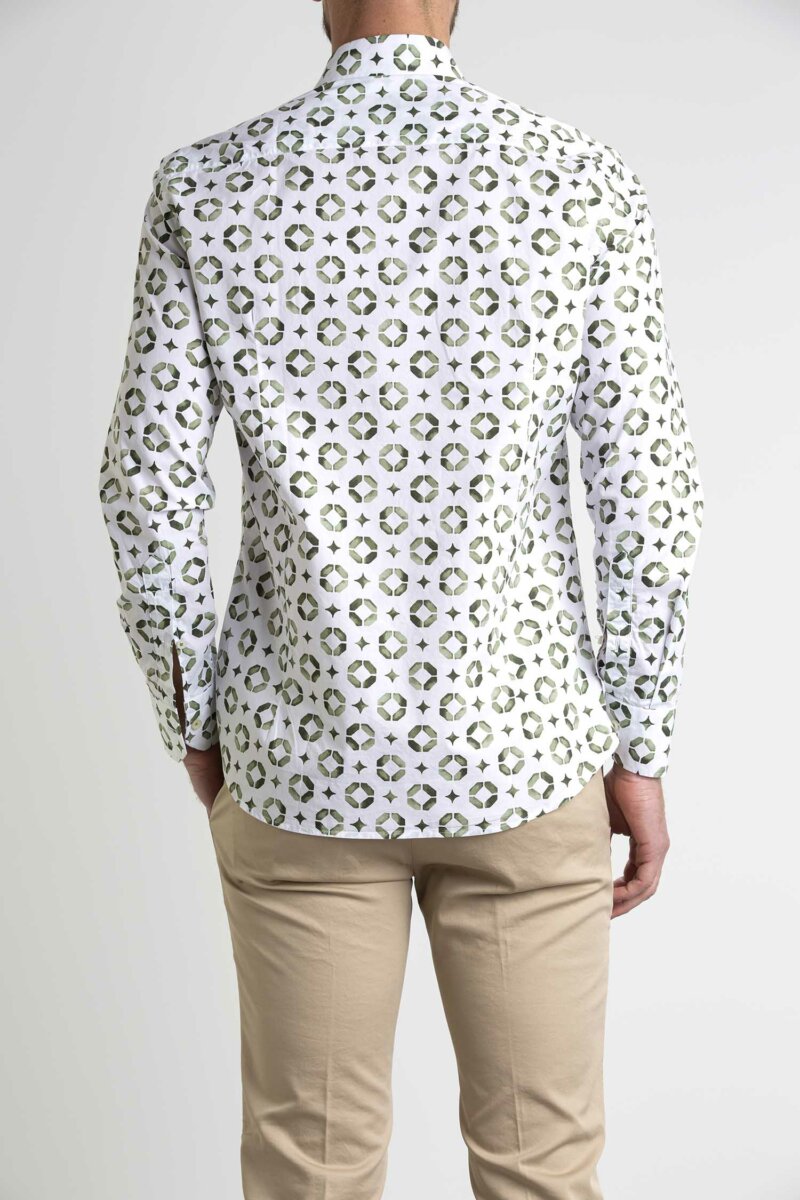 BASTONCINO-CAMICIA FANTASIA COTONE-BASB2502164 VERDE