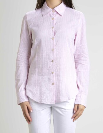 BASTONCINO-CAMICIA RIGHE COTONE DONNA-BASD706PAOLA ROSA