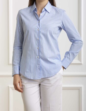 BASTONCINO-CAMICIA COTONE RIGA-BASPAOLAD2122 AZZURRO