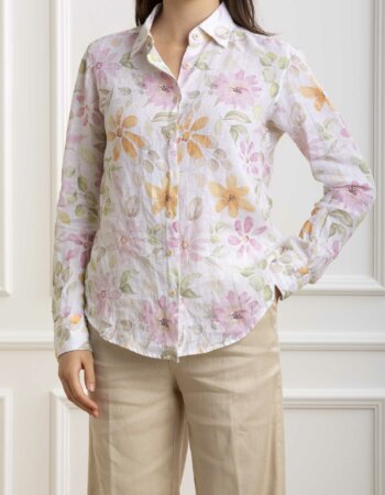 BASTONCINO-CAMICIA STAMPA ACQUERELLO-BASPAOLAD801 FANTASIA