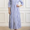 BASTONCINO-ABITO IN LINO RIGA-BASVESTITOD2619 AZZURRO