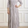 BASTONCINO-ABITO IN LINO RIGA-BASVESTITOD2619 MARRONE
