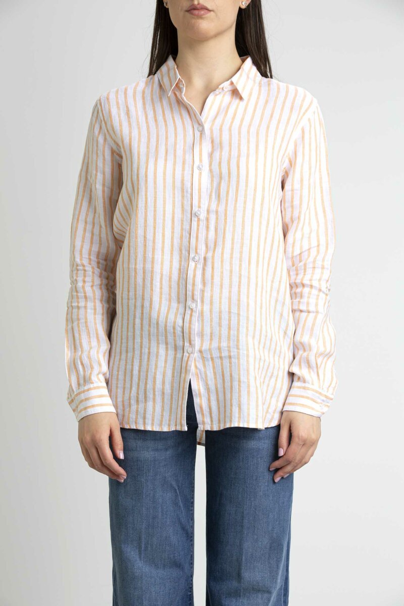 BARBOUR-CAMICIA DONNA MARINE-BBLSH1315LSHP3 PAPAYA