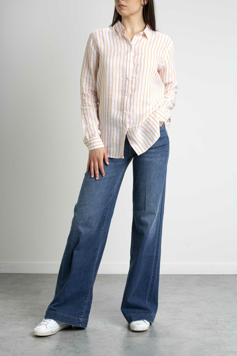 BARBOUR-CAMICIA DONNA MARINE-BBLSH1315LSHP3 PAPAYA