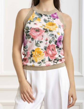 BLUGIRL-MAGLIA CHIUSA SM-BGRA4009MA65E ROSES