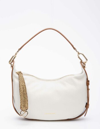 BORBONESE-BORSA HOBO PETITE CHANTILLY-BO923776BB6 CREAM