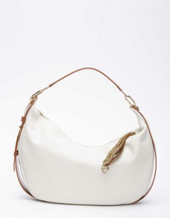 BORBONESE-BORSA HOBO M. CHANTILLY-BO923777BB6 CREAM