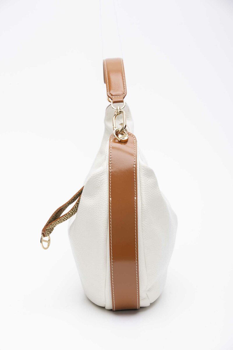 BORBONESE-BORSA HOBO M. CHANTILLY-BO923777BB6 CREAM
