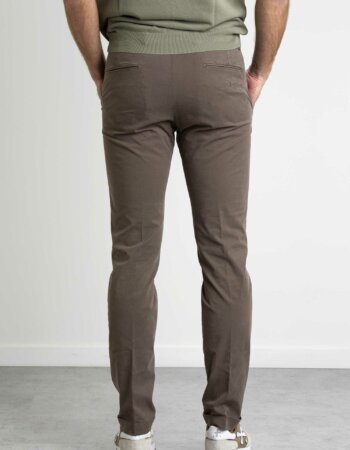 BRIGLIA-PANTALONE COTONE RASATELLO-BRBG03323051 MORO
