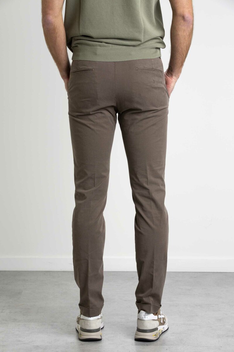 BRIGLIA-PANTALONE COTONE RASATELLO-BRBG03323051 MORO