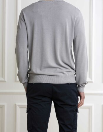 CP COMPANY-MAGLIA  COTTON CREPE KNIT-CPMKN109A004128O DRIZZLE