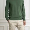 CP COMPANY-MAGLIA  COTTON CREPE KNIT-CPMKN109A004128O GREEN