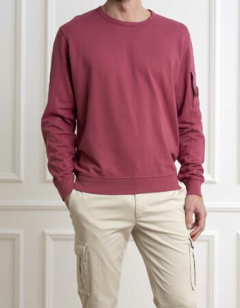 CP COMPANY-MAGLIA LIGHT FLEECE SWEATSHIRT-CPMSS032A002246G RED