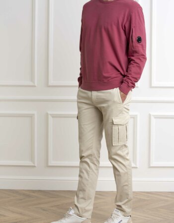 CP COMPANY-MAGLIA LIGHT FLEECE SWEATSHIRT-CPMSS032A002246G RED