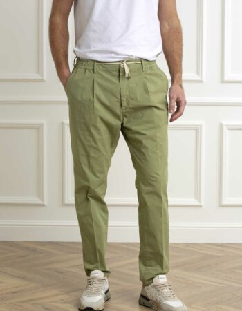CRUNA-PANTALONE MITTE UOMO COTONE-CRUMITTE1302 SALVIA